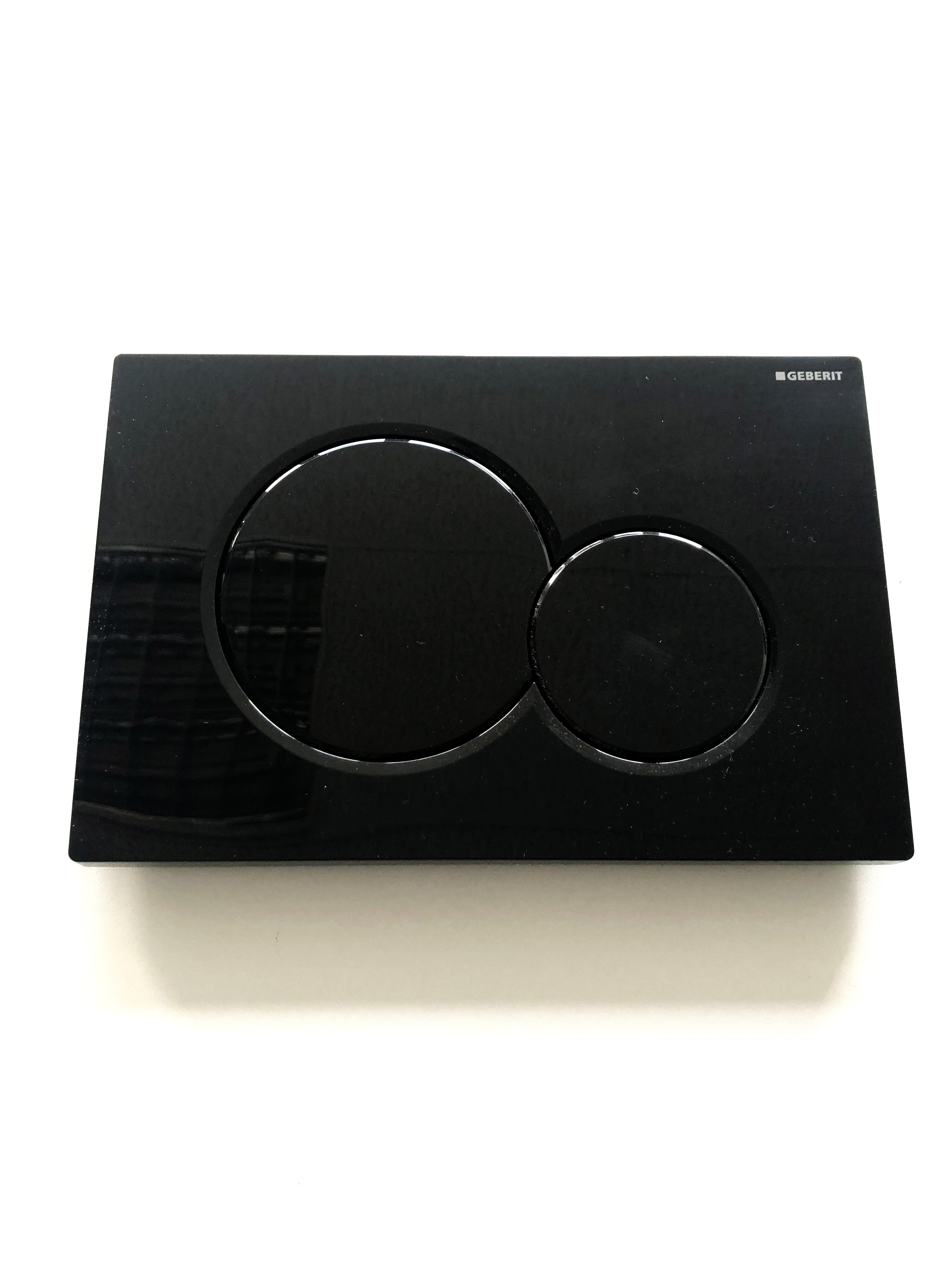 Sigma01 Betätigungsplatte für 2-Mengen-Spülung: schwarz glänzend Sigma01 Betätigungsplatte für 2-Mengen-Spülung: schwarz glänzend