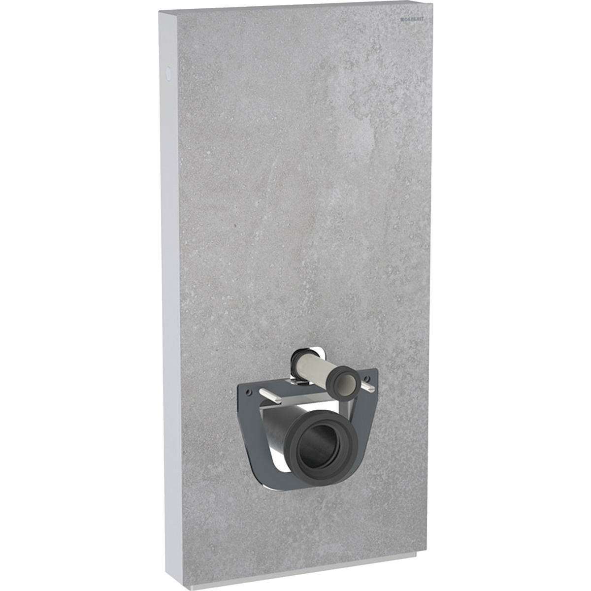 Monolith Sanitärmodul für Wand-WC, 101 cm, Frontverkleidung aus Steinzeug: Steinzeug Betonoptik, Aluminium