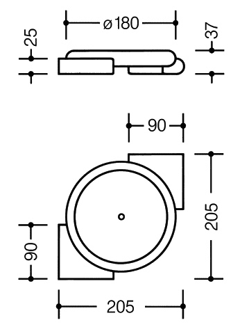 HEWI Eckablage „Serie 477“ 20,5 × 3,7 × 20,5 cm