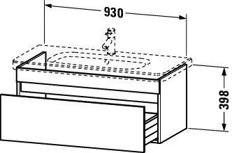 Duravit Waschtischunterschrank wandhängend „DuraStyle“ 93 × 39,8 × 44,8 cm Duravit Waschtischunterschrank wandhängend „DuraStyle“ 93 × 39,8 × 44,8 cm