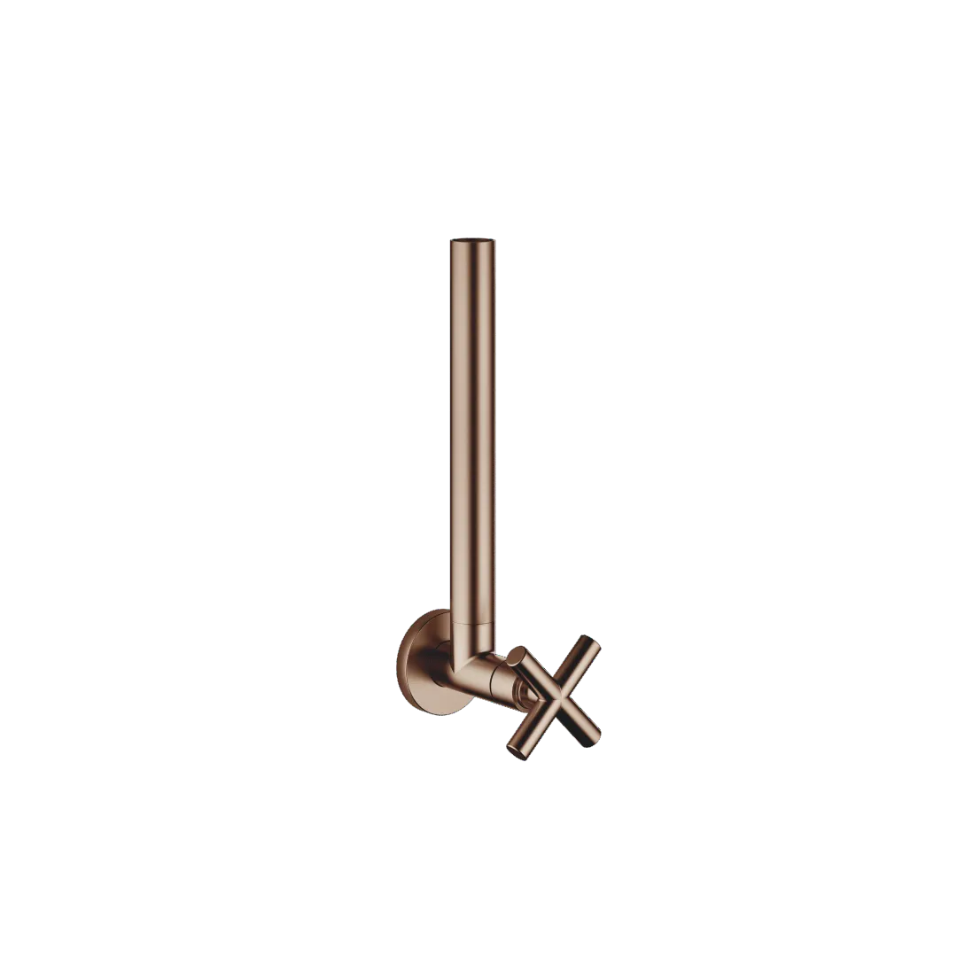 Dornbracht Eckventil TARA Bronze gebürstet, Rosette Ø 55 mm, Schlauchabdeckung 200 mm ablängbar