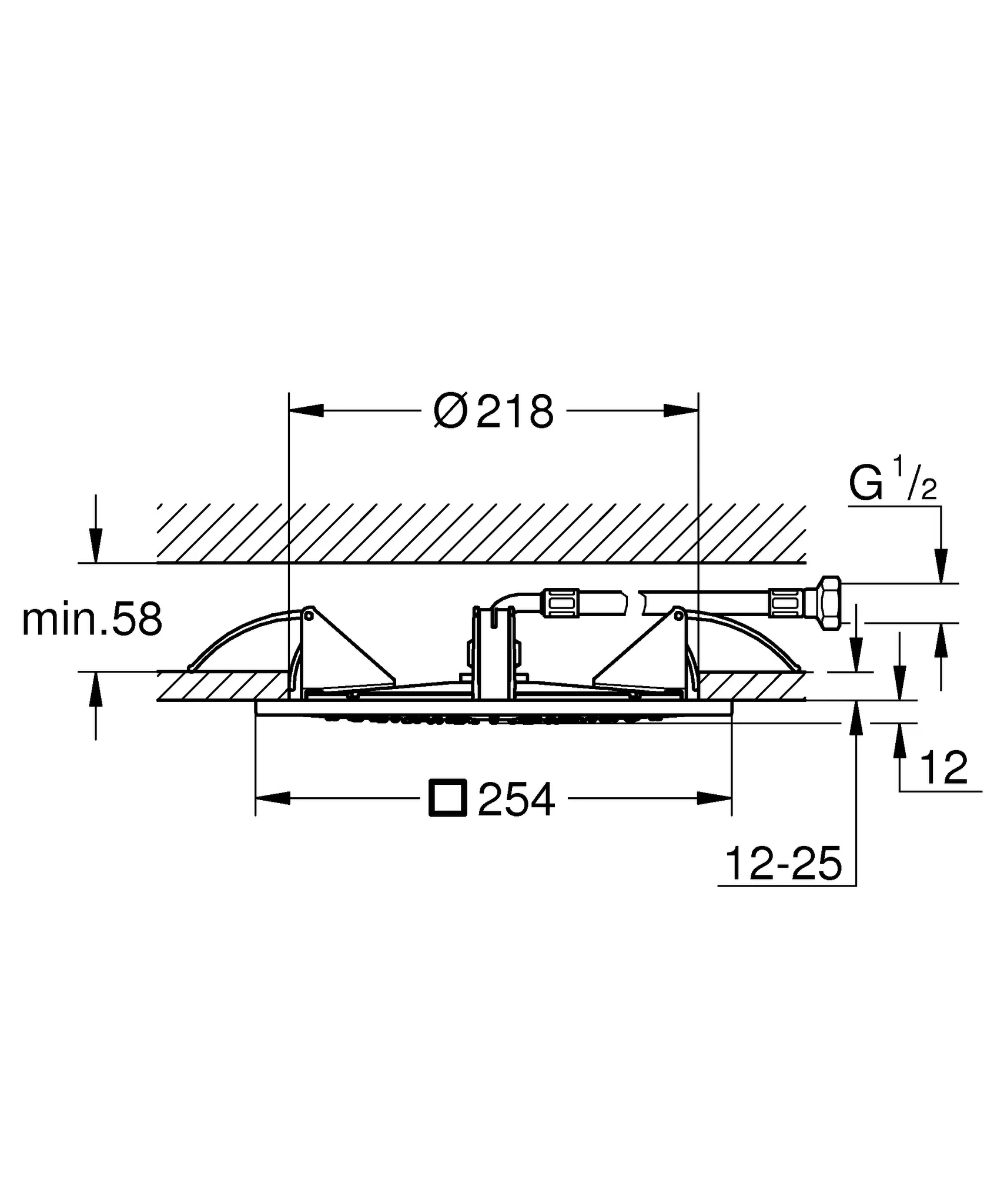 Deckenbrause Rainshower Aqua 10" 26874, 1 Strahlart, Metall, 254 × 254 mm, chrom Deckenbrause Rainshower Aqua 10" 26874, 1 Strahlart, Metall, 254 × 254 mm, chrom