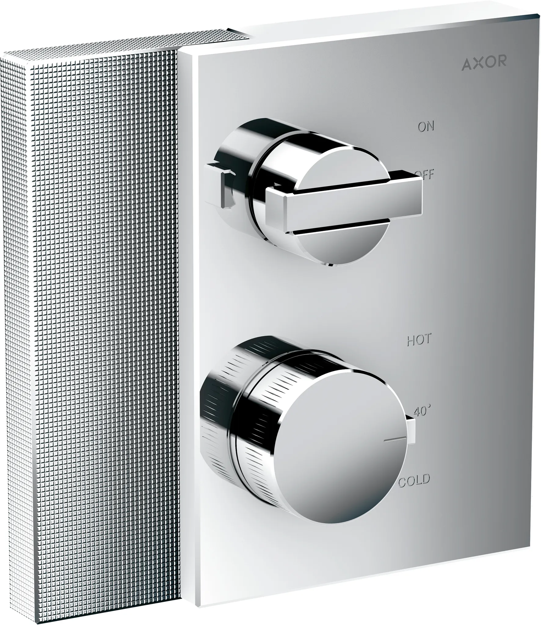 Thermostat Unterputz Axor Edge F-Set Diamantschliff chr.mit Absperrv.