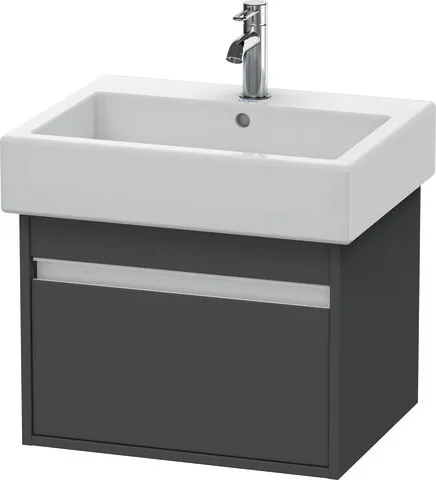 Duravit Waschtischunterschrank wandhängend „Ketho“ 55 × 41 × 44 cm Graphit Matt