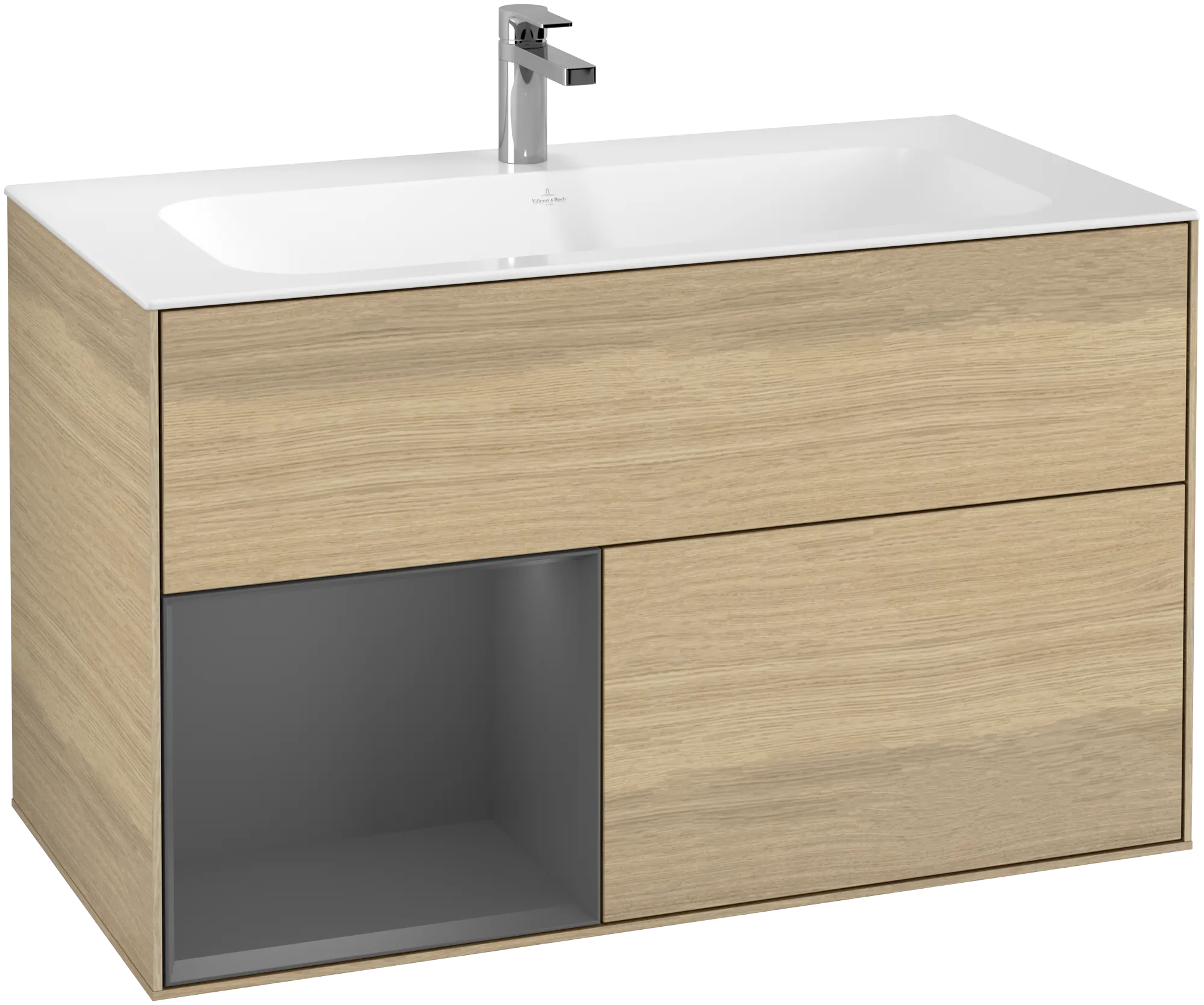 Villeroy & Boch Finion Waschbeckenunterschrank G03, 996x591x498mm, mit Beleuchtung, 2 Auszüge