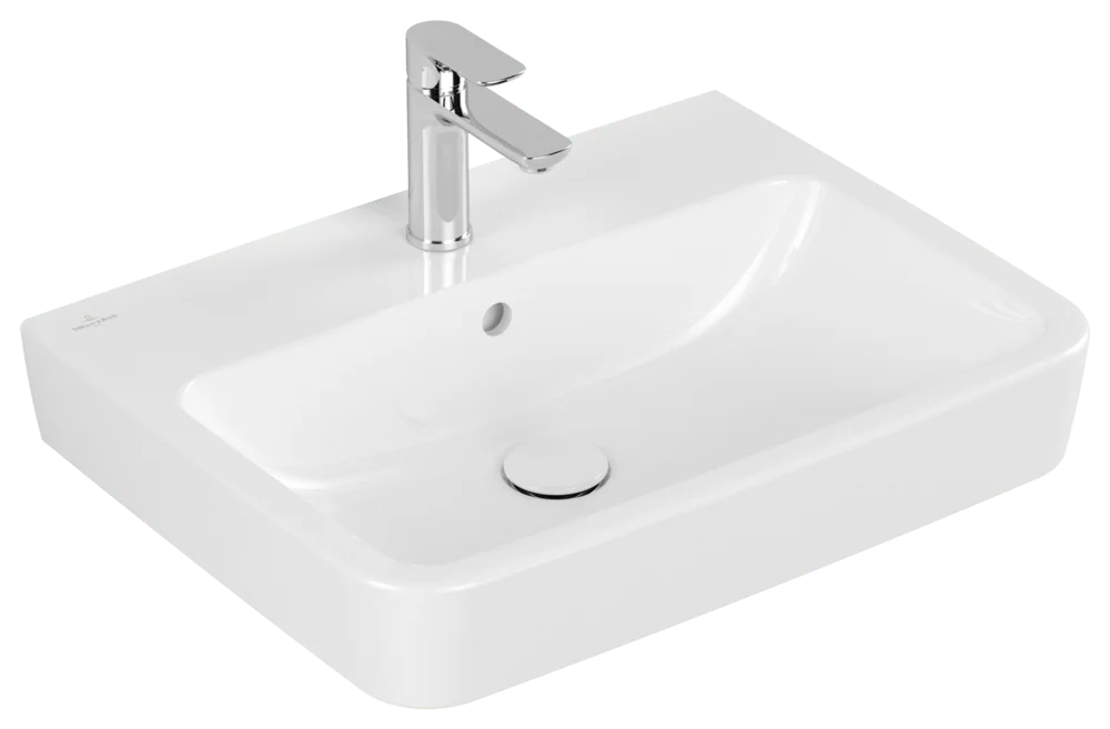 Villeroy & Boch O.novo Wandwaschbecken Eckig Weiß Alpin 600x460x175 mm mit Überlauf Villeroy & Boch O.novo Wandwaschbecken Eckig Weiß Alpin 600x460x175 mm mit Überlauf