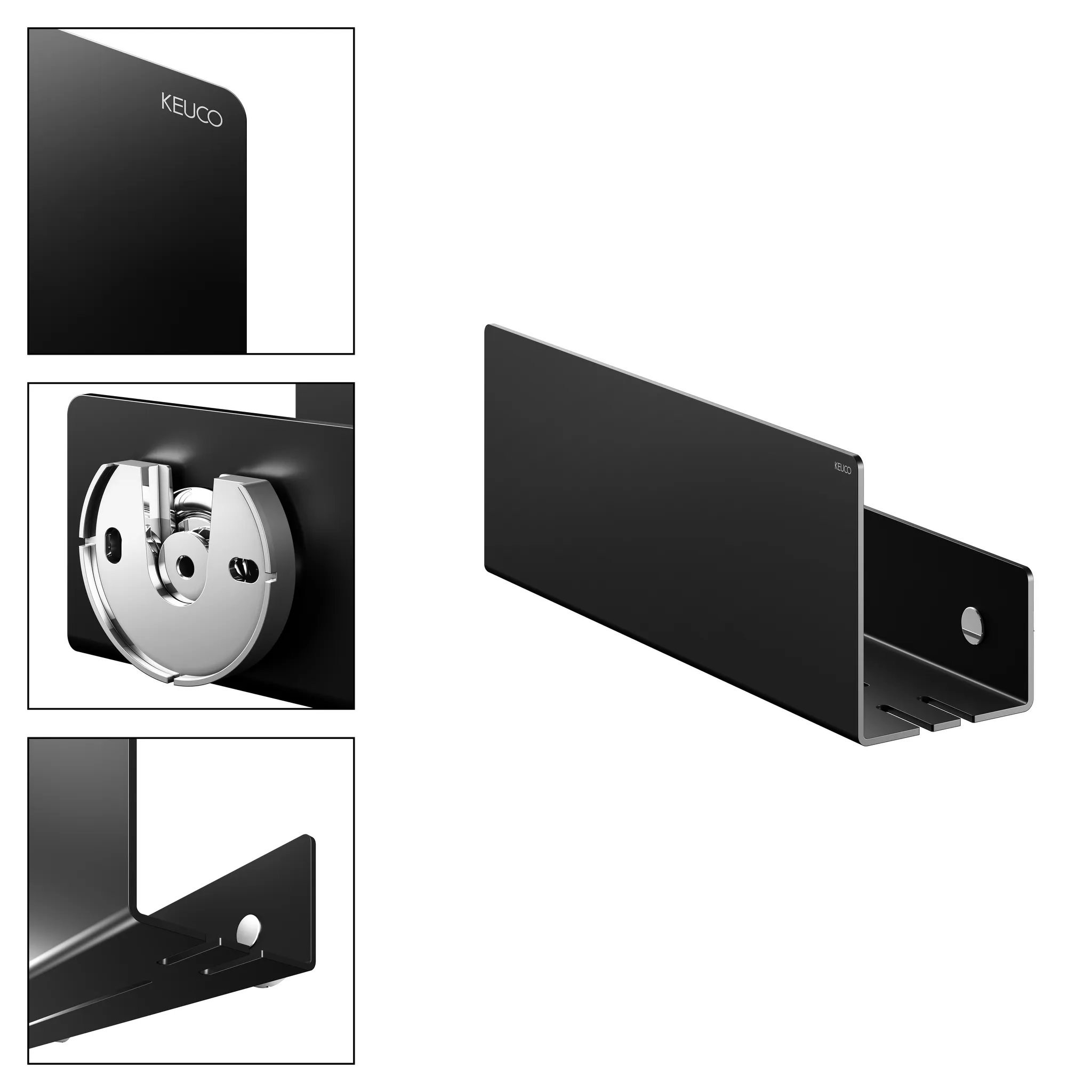 Duschablagen 24952370000 Duschablage Wandmontage abnehmbar 320 x 120 x 90 mm schwarzgrau