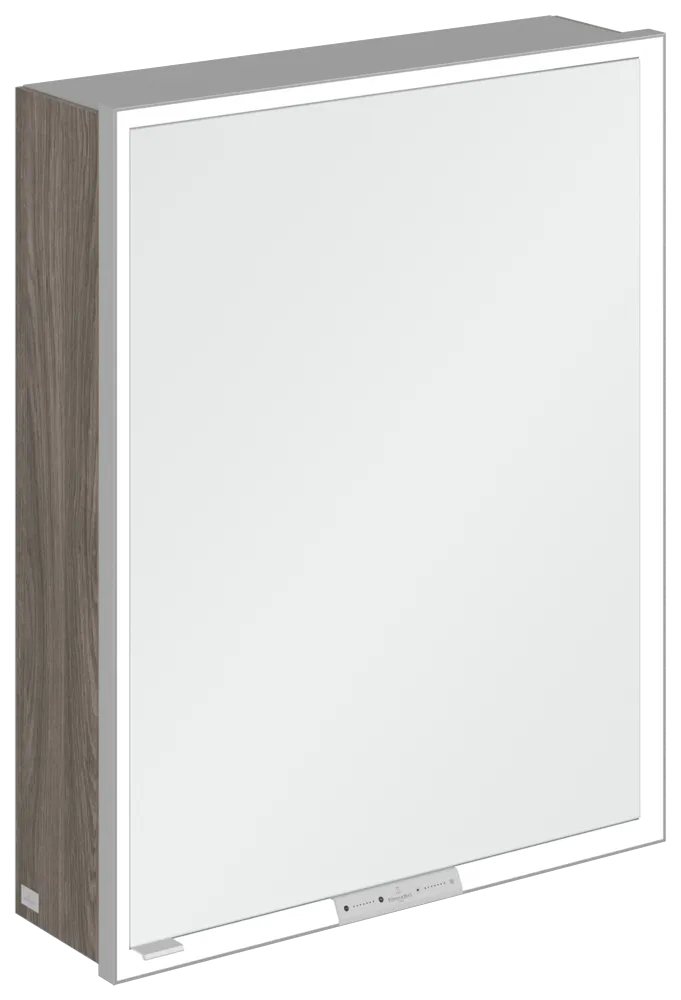Villeroy & Boch Aufputz-Spiegelschrank „My View+“ 600 × 750 × 168 mm in Stone Oak, Anschlag rechts, rechts Villeroy & Boch Aufputz-Spiegelschrank „My View+“ 600 × 750 × 168 mm in Stone Oak, Anschlag rechts, rechts