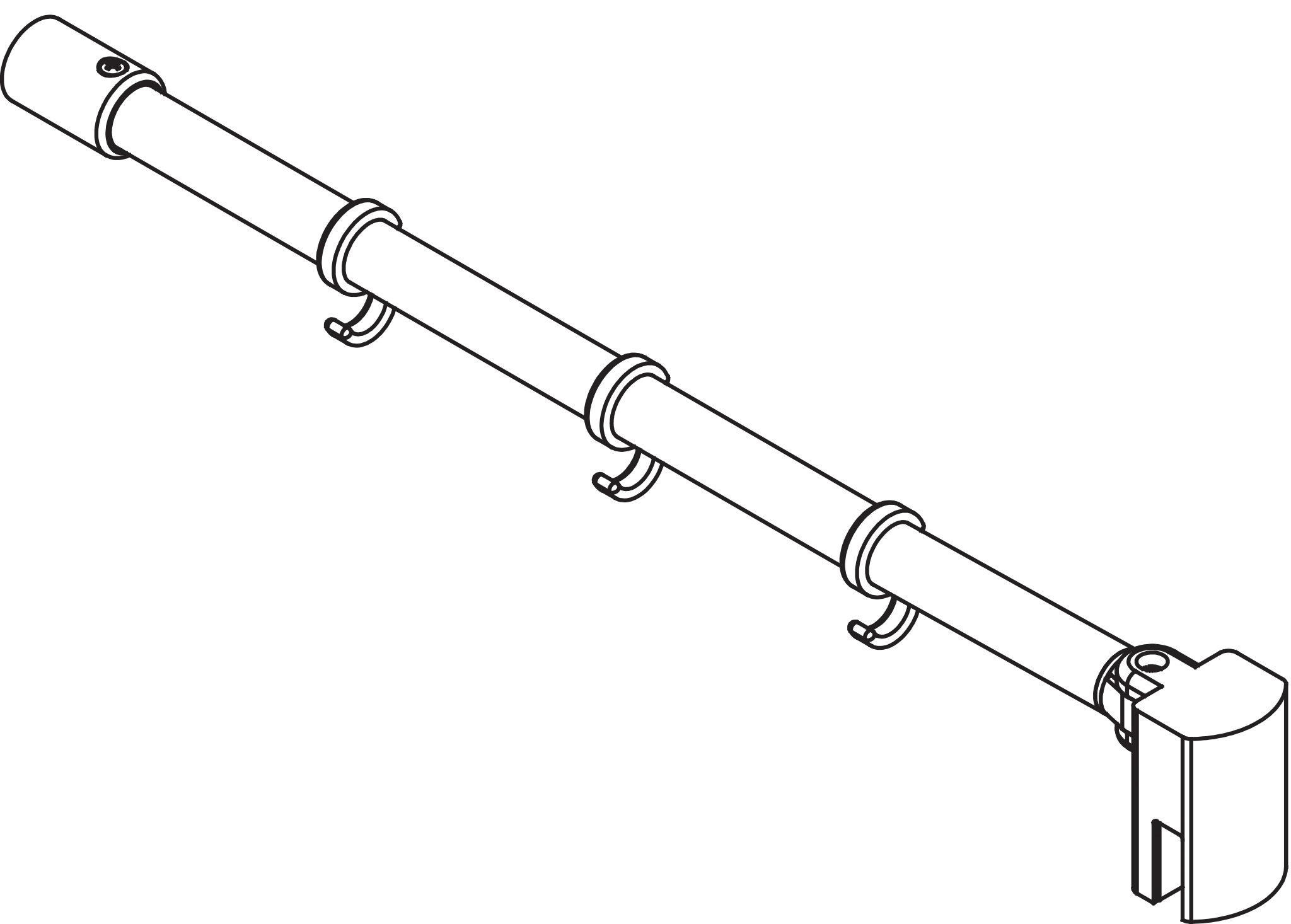 Kermi Duschdesign Haltestange „DIGA“ 1200 mm