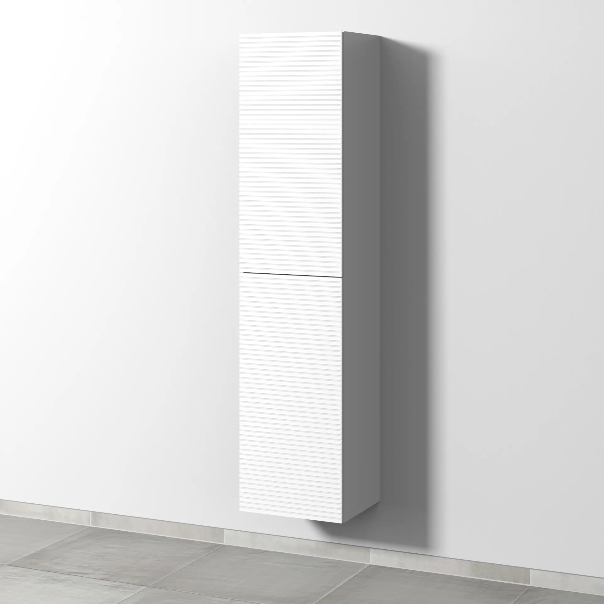 Sanipa Hochschrank „3way“ Struktur 400 × 1700 × 345 mm Anschlag links, in Weiß (matt), Anschlag links Sanipa Hochschrank „3way“ Struktur 400 × 1700 × 345 mm Anschlag links, in Weiß (matt), Anschlag links