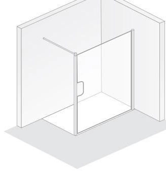 HSK Walk-In-Duschkabine Frontelement „Easy“ Glas Klar hell, Profile Alu Silber-matt, B: 900 mm H: 2000 mm HSK Walk-In-Duschkabine Frontelement „Easy“ Glas Klar hell, Profile Alu Silber-matt, B: 900 mm H: 2000 mm