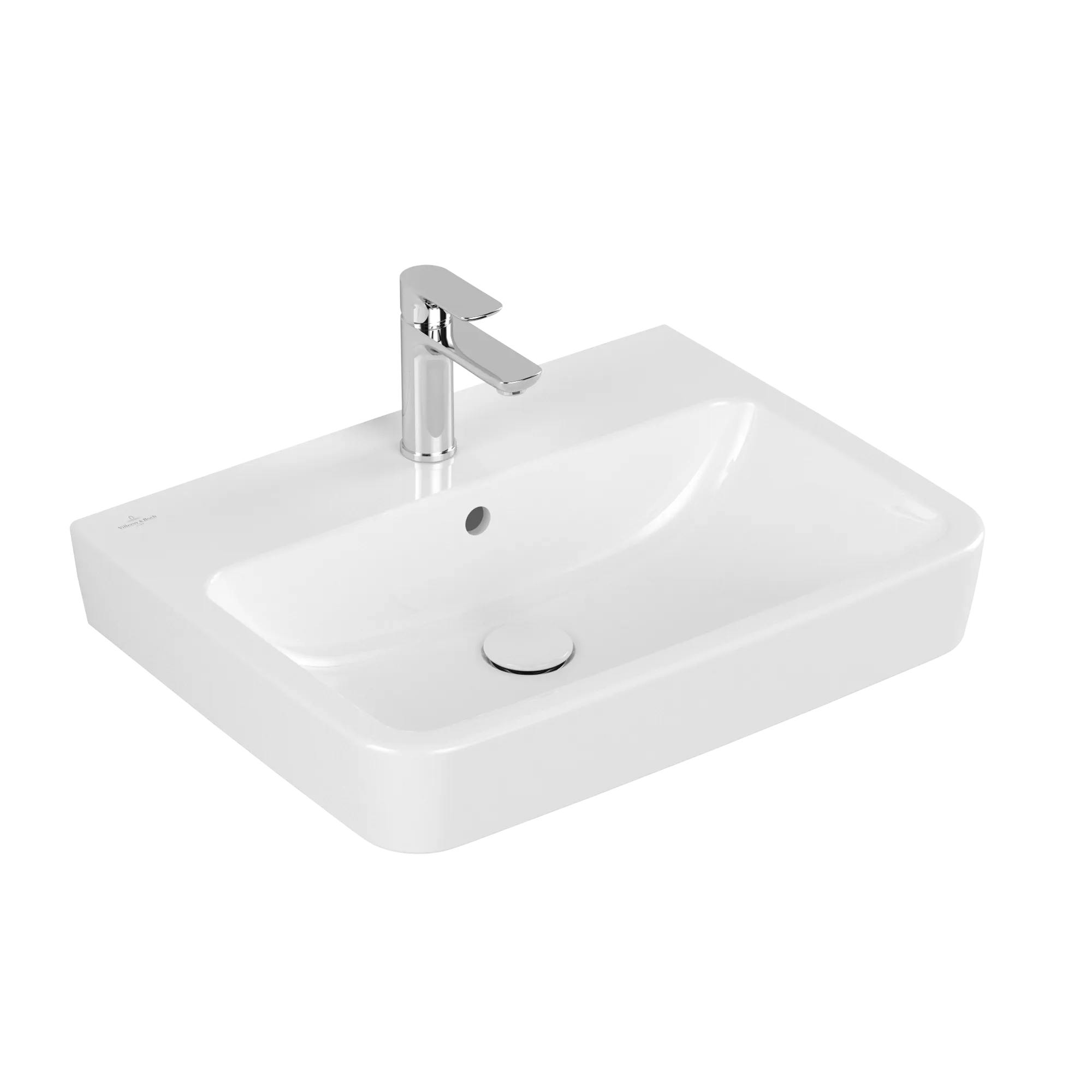 Villeroy & Boch Einbau-/Aufsatz Wandwaschtisch geschliffen „O.novo“ 600 × 460 × 175 mm, für Becken mittig, mit Hahnlochbohrung, Hahnlochposition mittig in Weiß Alpin Villeroy & Boch Einbau-/Aufsatz Wandwaschtisch geschliffen „O.novo“ 600 × 460 × 175 mm, für Becken mittig, mit Hahnlochbohrung, Hahnlochposition mittig in Weiß Alpin