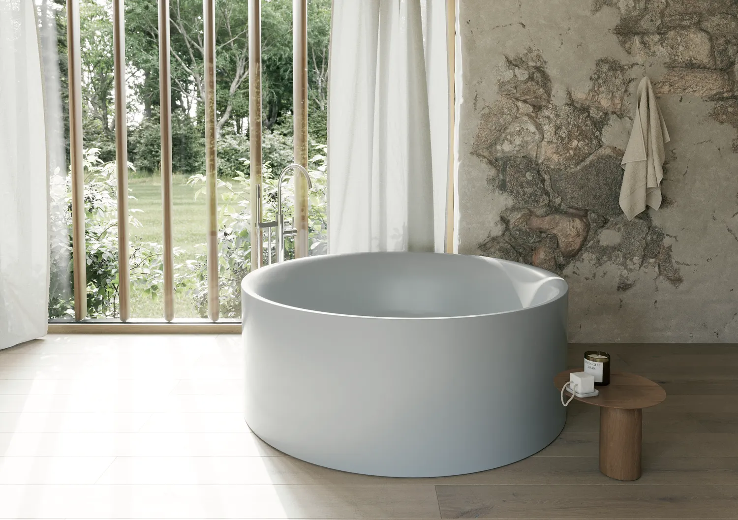 Bette BettePond Oval Badewanne Blue Satin 1500x1500x450 mm Freistehend 2-Sitzer glasierter Titan-Stahl Bette BettePond Oval Badewanne Blue Satin 1500x1500x450 mm Freistehend 2-Sitzer glasierter Titan-Stahl