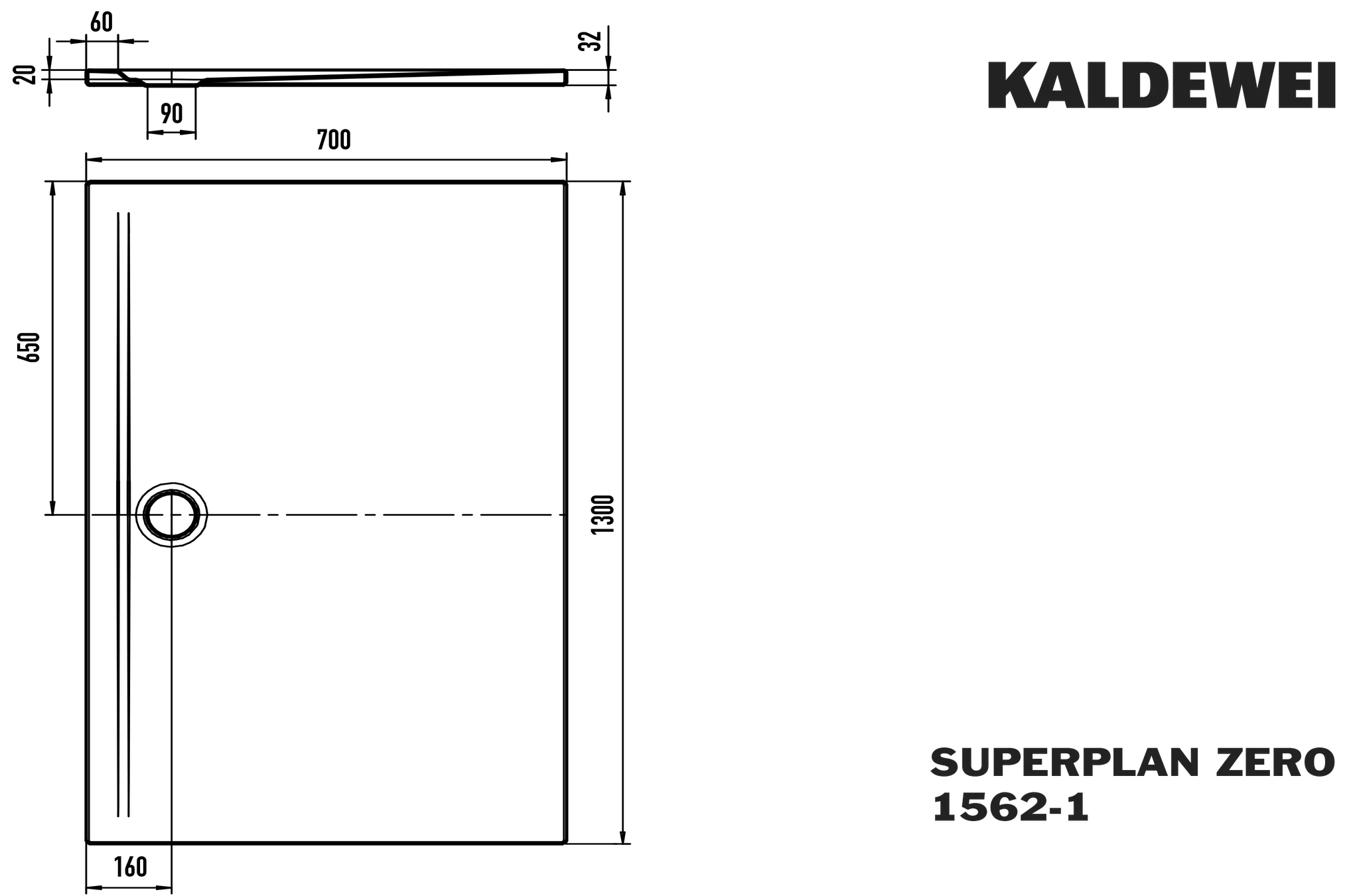 Kaldewei rechteck Duschwanne „Superplan Zero“ 70 × 130 cm ohne Oberflächenbeschichtung, mit Antislip Secure Plus, in alpinweiß Kaldewei rechteck Duschwanne „Superplan Zero“ 70 × 130 cm ohne Oberflächenbeschichtung, mit Antislip Secure Plus, in alpinweiß