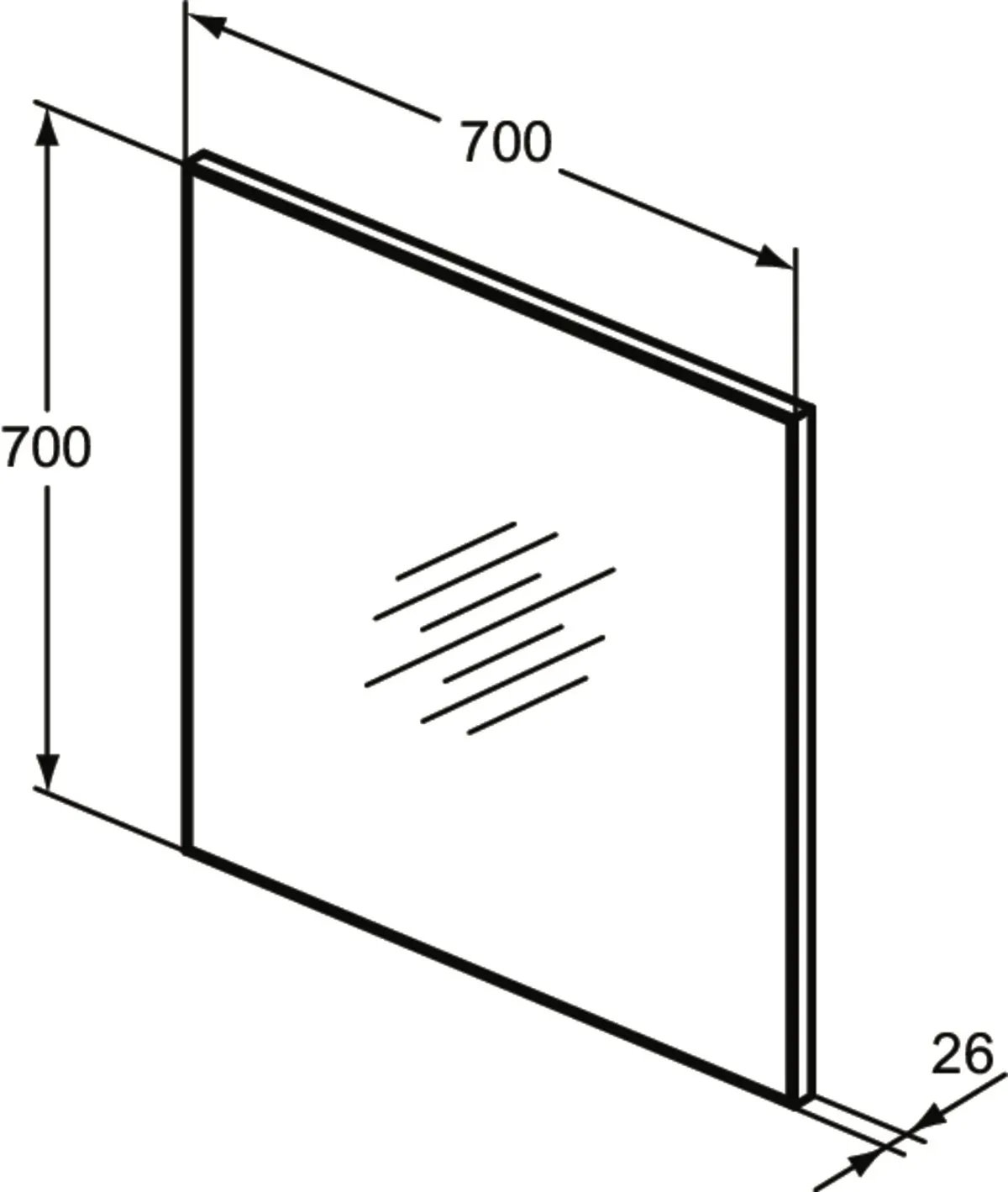 Ideal Standard Spiegel „Mirror&Light“ 70 × 70 cm Ideal Standard Spiegel „Mirror&Light“ 70 × 70 cm