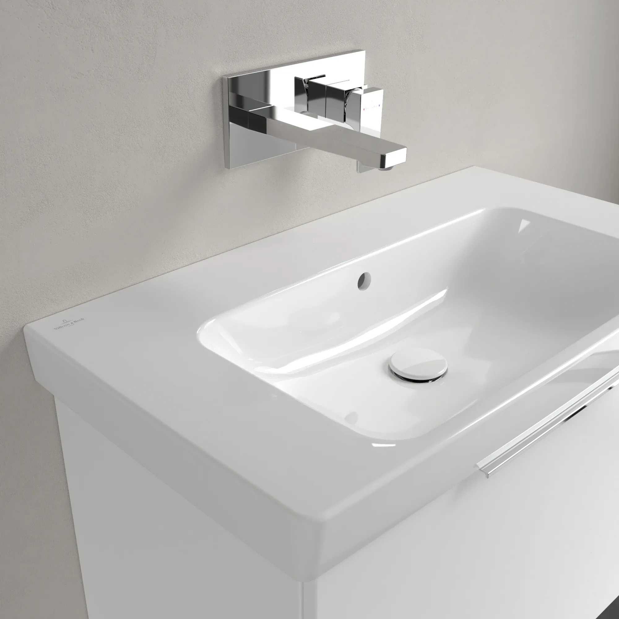 Villeroy & Boch Waschbecken „Architectura“ 800 × 455 × 165 mm, ohne Hahnlochbohrung, für Becken mittig