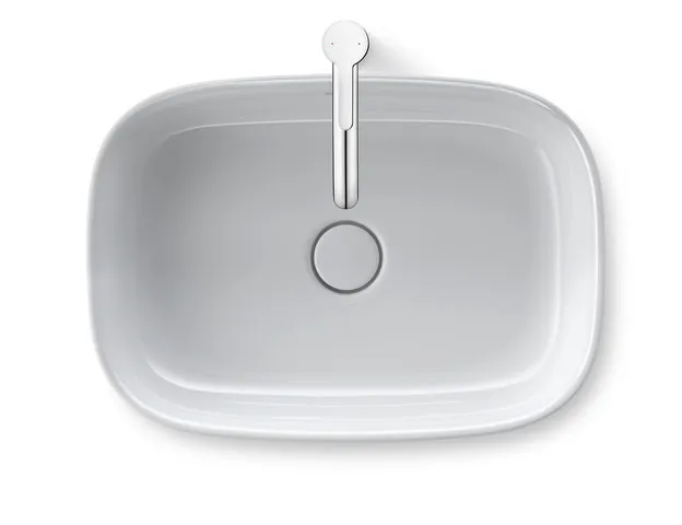 Aufsatzwaschtisch geschliffen „Zencha“ 55 × 39 × 13,5 cm, ohne Hahnlochbohrung in Weiß Hochglanz Aufsatzwaschtisch geschliffen „Zencha“ 55 × 39 × 13,5 cm, ohne Hahnlochbohrung in Weiß Hochglanz