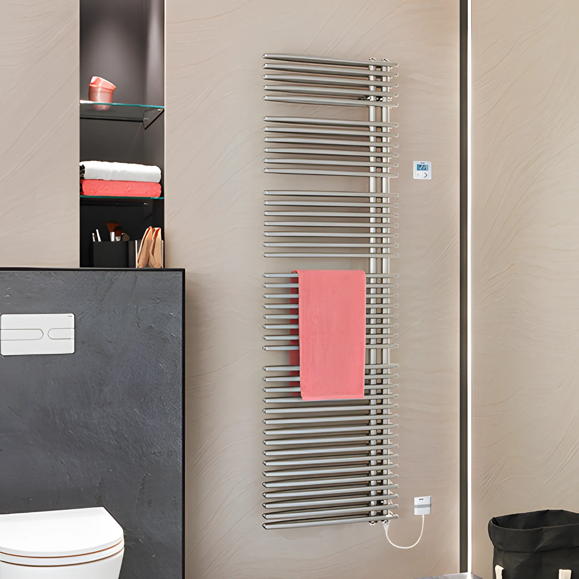 BEMM Design-Elektroheizkörper „Habanera 2 E“ 50,3 × 174,3 cm in Nachtblau perlmatt