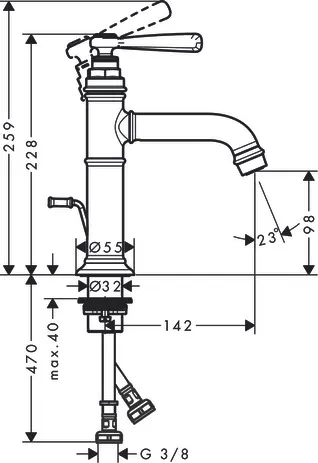 Hansgrohe AXOR Montreux Einhebel-Waschtischmischer 100, Chrom Hansgrohe AXOR Montreux Einhebel-Waschtischmischer 100, Chrom