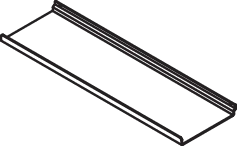 HEWI Ablage pulverbeschichtet in 36 × 1,5 × 10,2 cm HEWI Ablage pulverbeschichtet in 36 × 1,5 × 10,2 cm