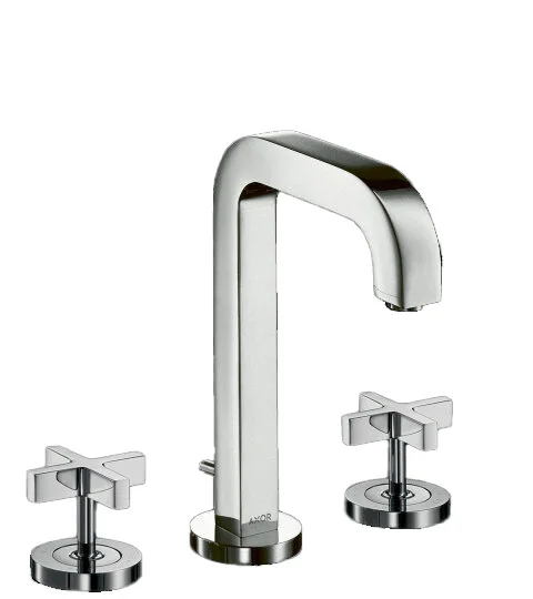 Hansgrohe AXOR Citterio 3-Loch Waschtischarmatur Chrom, ComfortZone 170, Ausladung 140 mm, Auslaufhöhe 166 mm