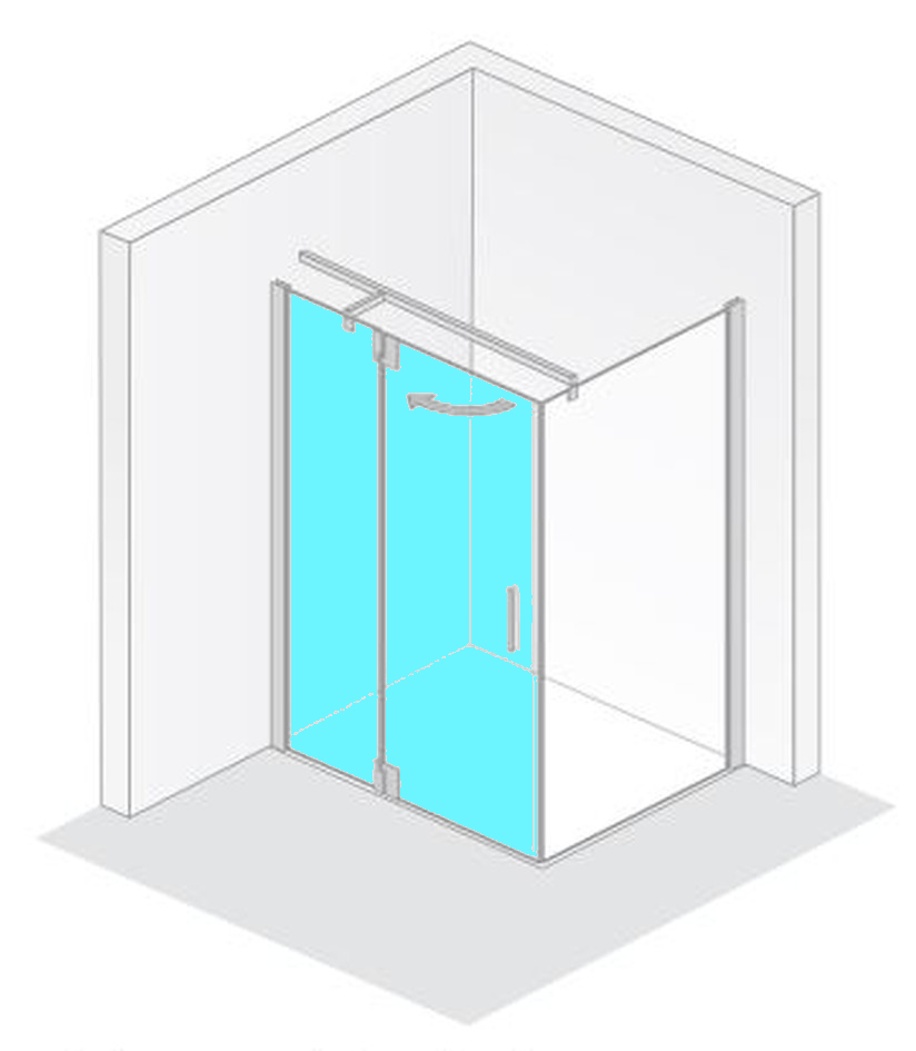HSK Drehtür an Nebenteil für Seitenwand „K2P“ Glas Mattglas, Profile Chromoptik (Alu Hochglanz poliert), Scharniere nicht pendelbar, H: 2000 mm HSK Drehtür an Nebenteil für Seitenwand „K2P“ Glas Mattglas, Profile Chromoptik (Alu Hochglanz poliert), Scharniere nicht pendelbar, H: 2000 mm