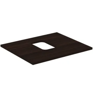Waschtischplatte i.life B mittiger Ausschnitt für eine Schale 602x507x18mm Weiß matt