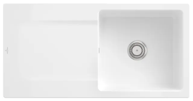 Villeroy & Boch Einbau-Küchenspülbecken „Siluet“ 60 1000 × 510 × 220 mm in Snow White Villeroy & Boch Einbau-Küchenspülbecken „Siluet“ 60 1000 × 510 × 220 mm in Snow White