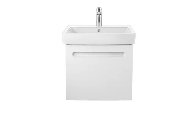 Duravit Waschtischunterschrank wandhängend „No.1“ 54 × 47,8 × 42,6 cm in Beton Matt