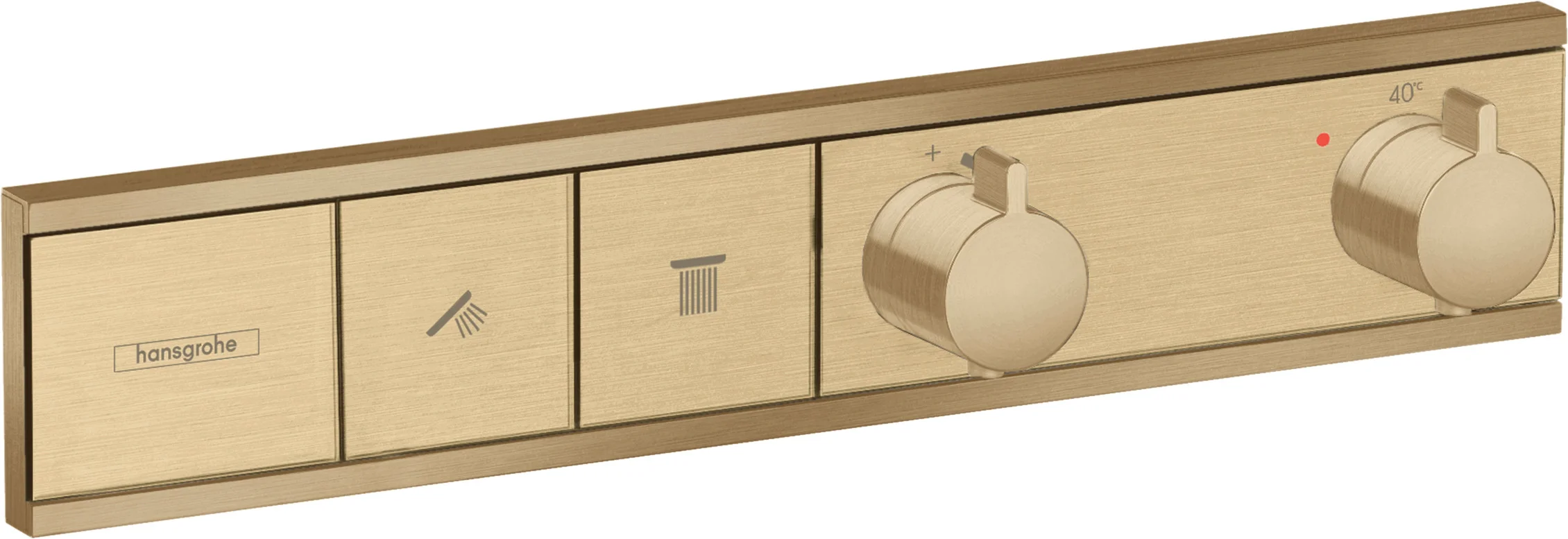 Hansgrohe RainSelect Thermostat Unterputz, Brushed Bronze, 2 Verbraucher, max. Durchfluss 38 l/min, einstellbare Temperaturbegrenzung