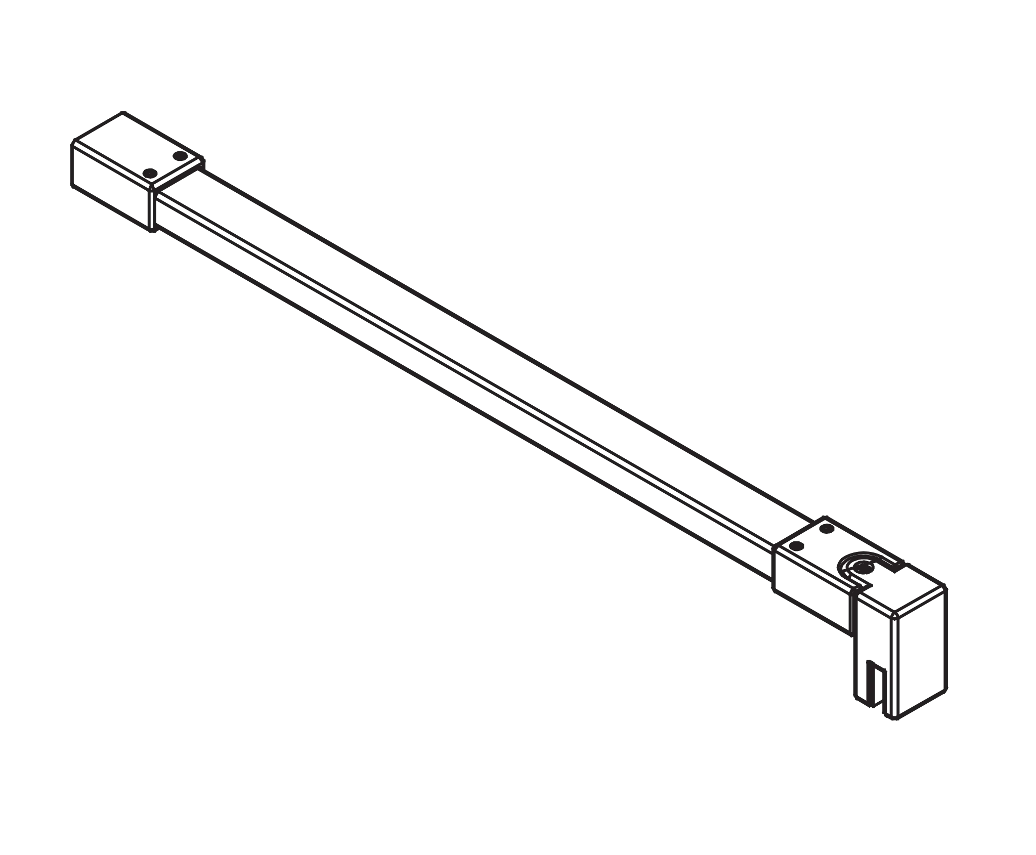 Kermi Duschdesign Stabilisierung „WALK-IN XB“ 1250 mm in Silber Mattglanz
