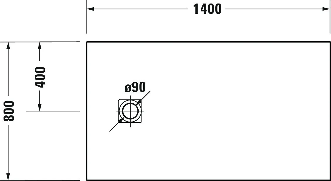 Duravit rechteck Duschwanne „Sustano“ 140 × 80 cm in Greige Matt