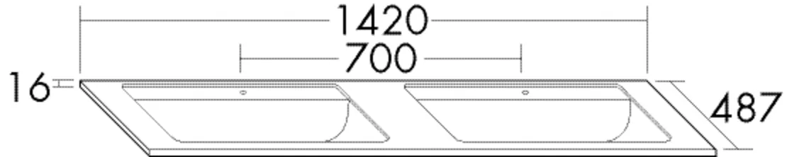 burgbad Mineralguss-Waschtisch Bel MWBX142 Weiß Velvet