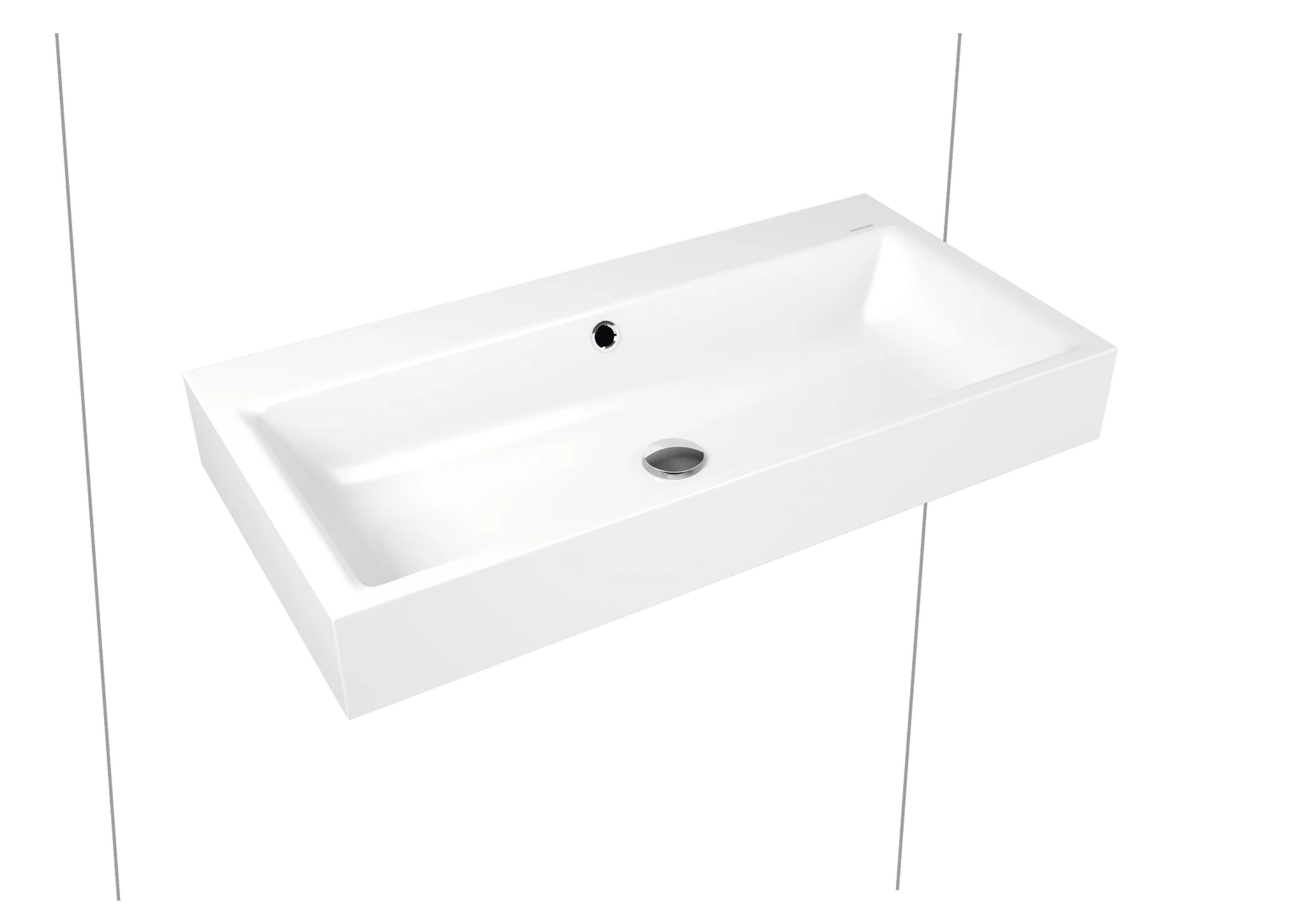 Kaldewei PURO Wandwaschtisch, schwarz matt 100, 900x460 mm, 120 mm Randhöhe, mit Überlauf