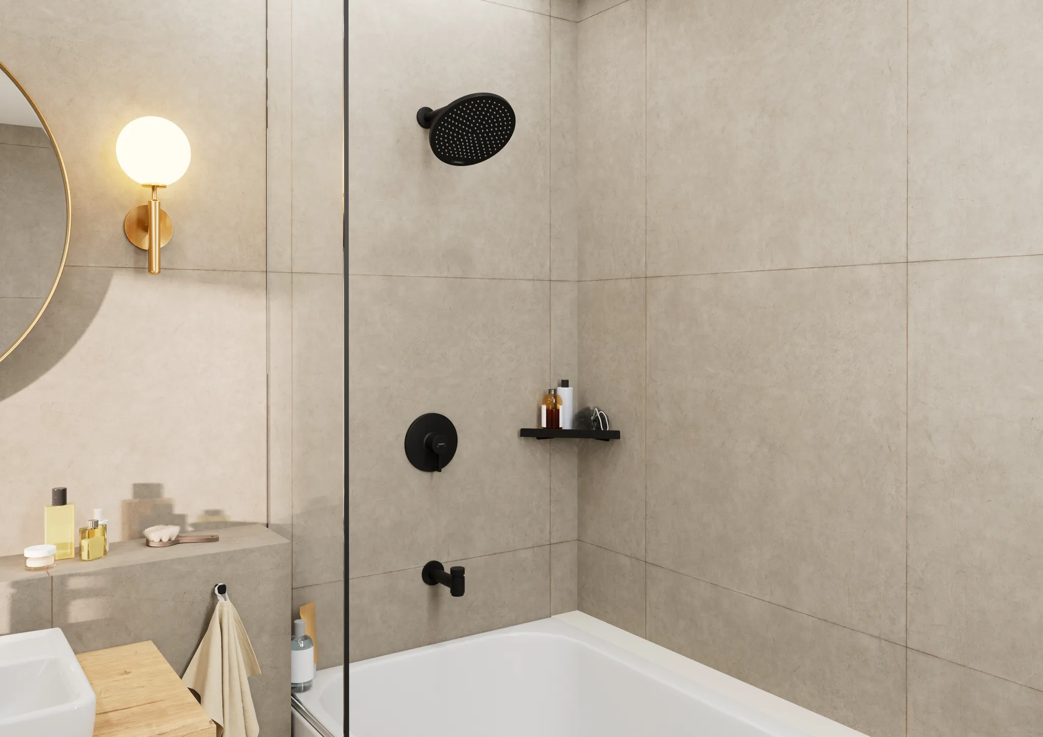 Hansgrohe Crometta S Kopfbrause 240 1jet, Mattschwarz Hansgrohe Crometta S Kopfbrause 240 1jet, Mattschwarz