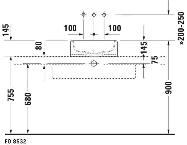 Aufsatzwaschtisch „Starck 1“, ohne Überlauf Aufsatzwaschtisch „Starck 1“, ohne Überlauf