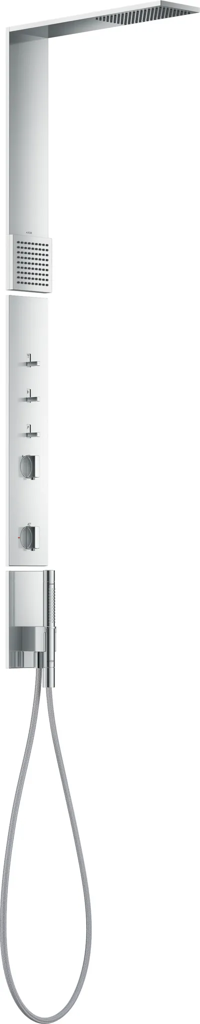 AXOR ShowerComposition Duschpaneel mit Thermostat, Kopfbrause 110/220 1jet und Schulterbrause Chrom