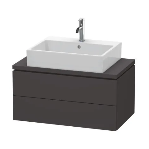 Duravit Waschtischunterschrank wandhängend „L-Cube“ 82 × 40 × 47,7 cm Graphit Supermatt Duravit Waschtischunterschrank wandhängend „L-Cube“ 82 × 40 × 47,7 cm Graphit Supermatt