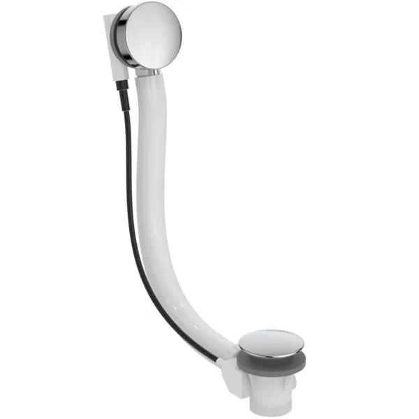 Ideal Standard Ab- und Überlaufgarnitur für Badewannen, Chrom, 77 x 411,5 mm, Serienübergreifend Ideal Standard Ab- und Überlaufgarnitur für Badewannen, Chrom, 77 x 411,5 mm, Serienübergreifend