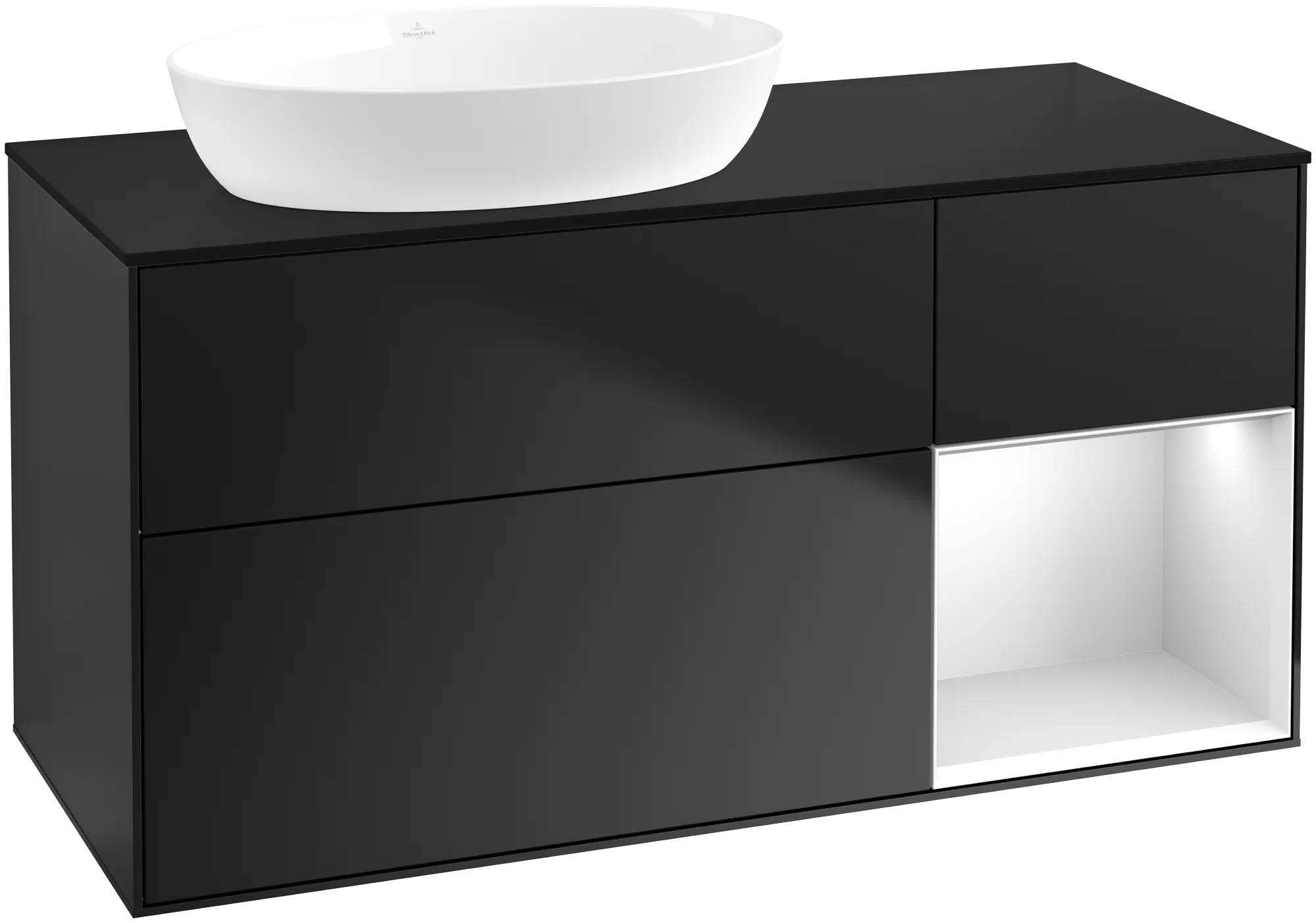 Villeroy & Boch Finion Waschbeckenunterschrank FA5, 1200x603x501mm, mit Beleuchtung, links