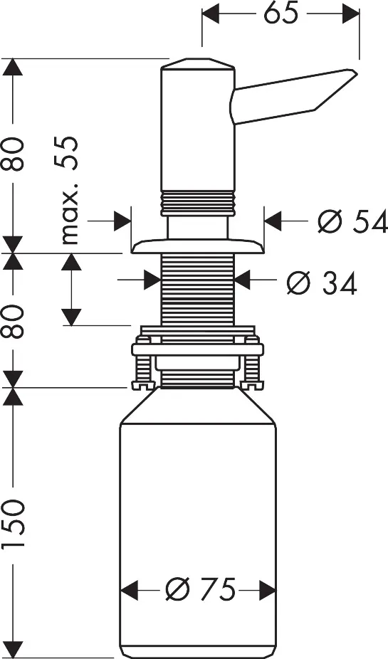 Hansgrohe Spülmittel-/Lotionspender, Edelstahl Optic