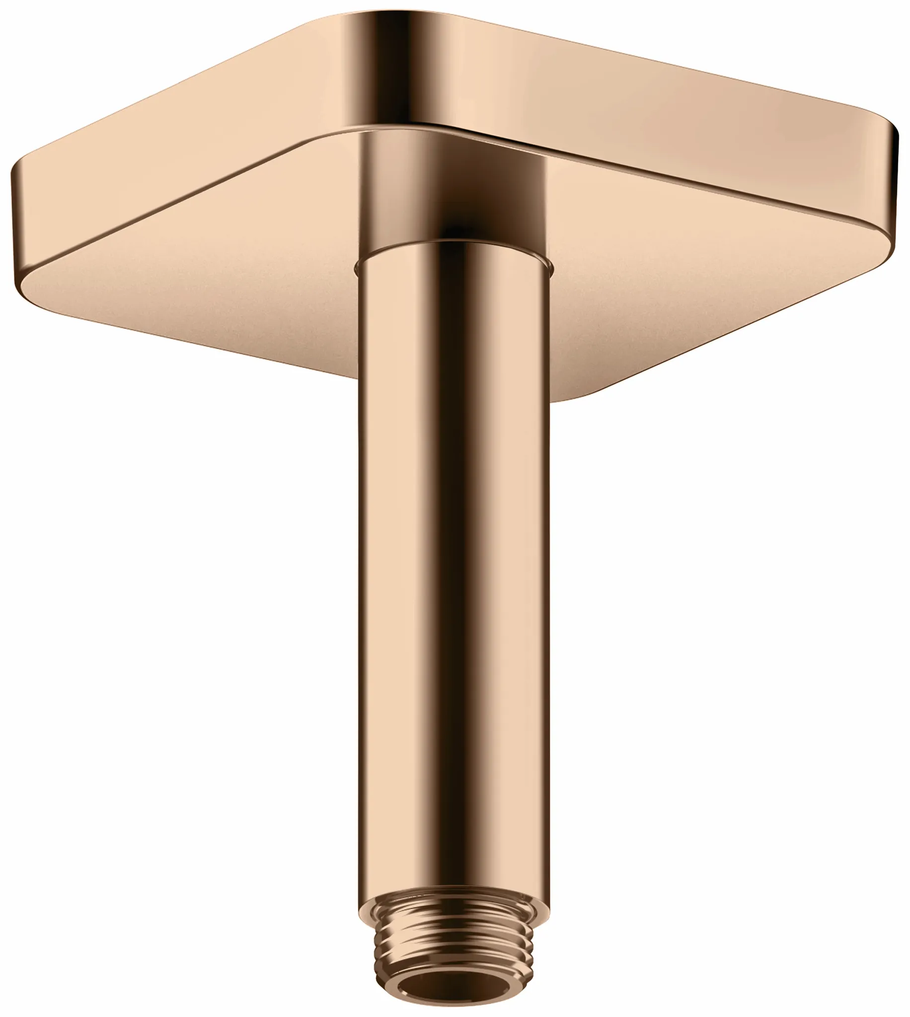Hansgrohe AXOR ShowerSolutions Deckenanschluss 100 mm softsquare, Polished Red Gold
