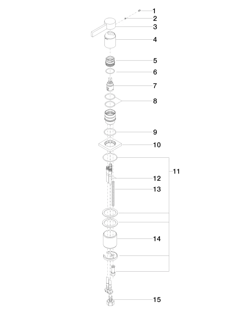 Dornbracht MEM Waschtisch-Einhandbatterie Chrom 29210782 Dornbracht MEM Waschtisch-Einhandbatterie Chrom 29210782