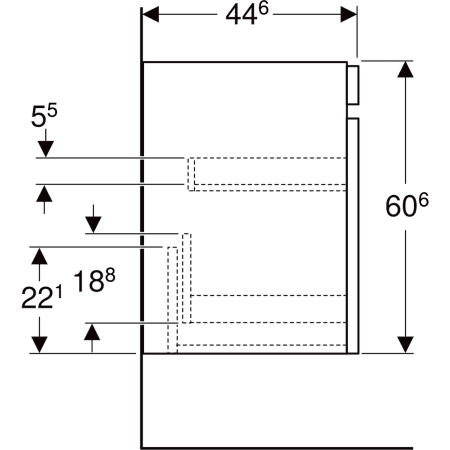 Geberit Waschtischunterschrank „Renova Plan“ weiß / lackiert hochglänzend