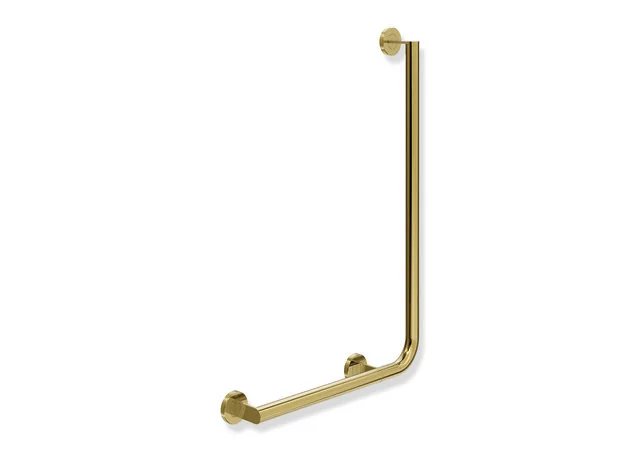 HEWI Winkelgriff System 900, Edelstahl PVD Gold glänzend, waagerecht 500 mm, senkrecht 750 mm, Ausführung links HEWI Winkelgriff System 900, Edelstahl PVD Gold glänzend, waagerecht 500 mm, senkrecht 750 mm, Ausführung links