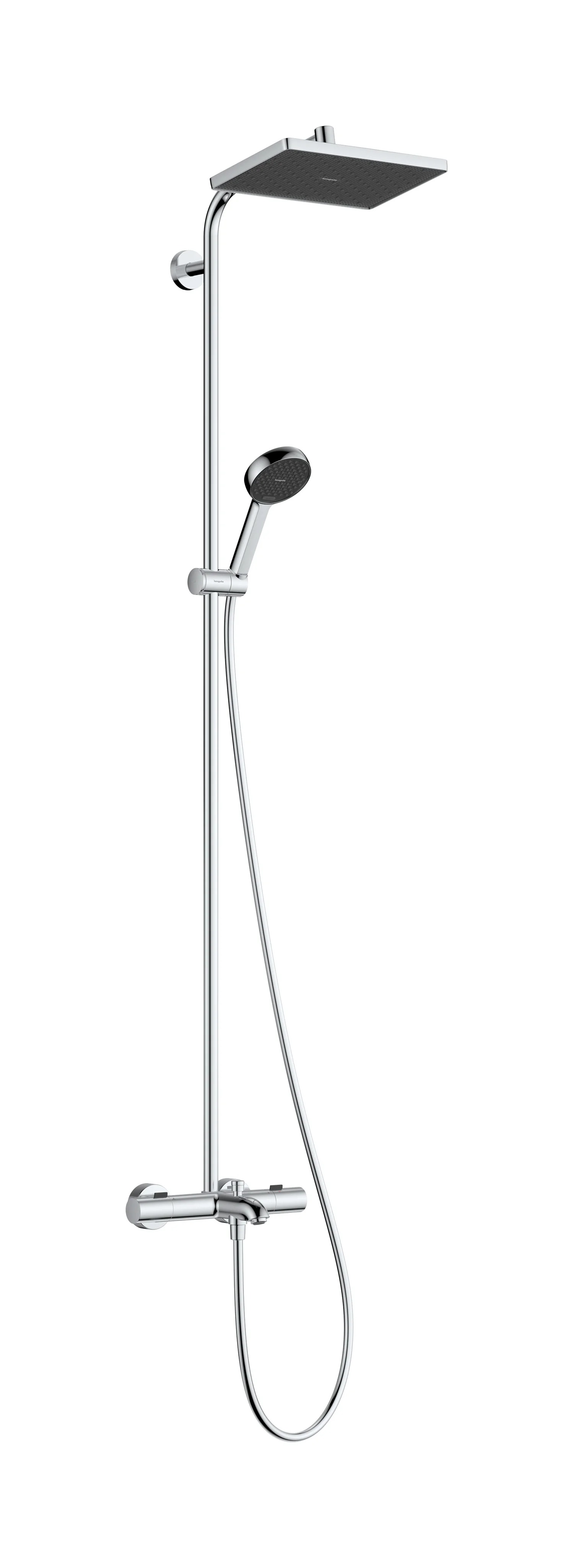 Activera Q Showerpipe 290/180 1jet EcoSmart mit Wannenthermostat Ecostat Fine, Oberfläche: Chrom