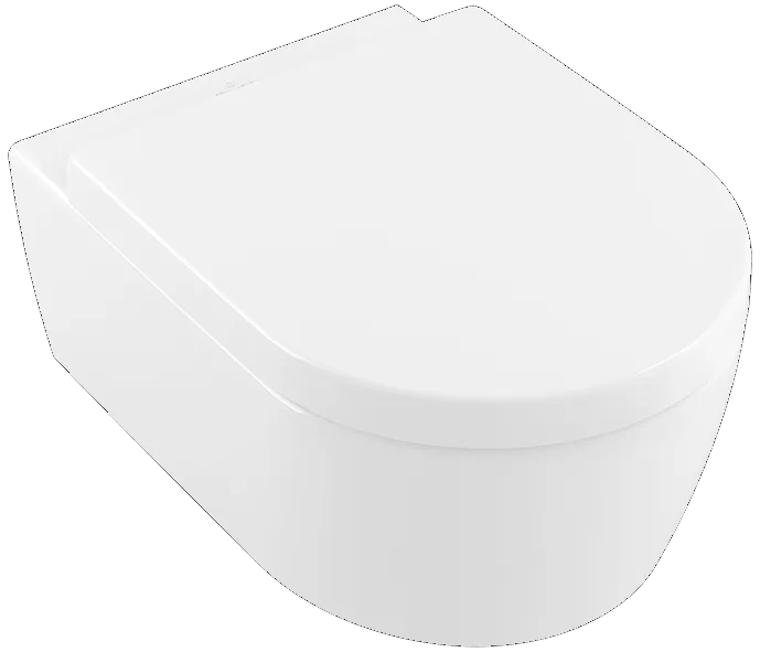 Wand-Tiefspül-WC Combi-Pack DirectFlush „Avento“ 37 × 31,5 cm in Weiß Alpin, ohne Spülrand