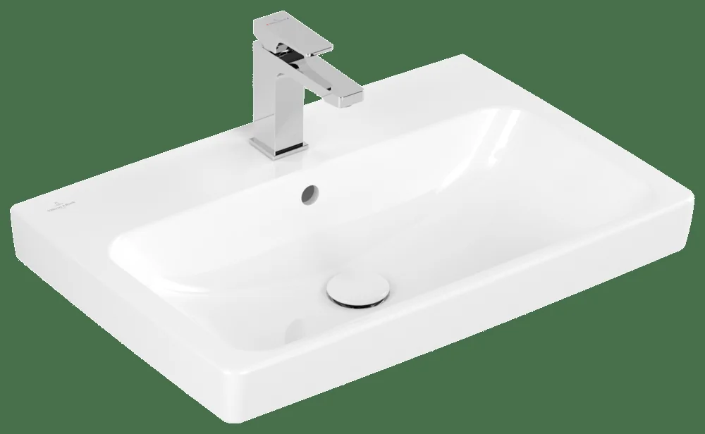 Villeroy & Boch Architectura Waschbecken 4A8765, 650x445mm, Rechteck, 1HL. mit Überlauf, Weiß Alpin