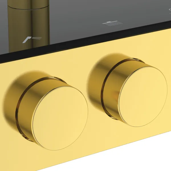 Ideal Standard Ceratherm Solos Duschsystem mit Brausethermostat Brushed Gold Ideal Standard Ceratherm Solos Duschsystem mit Brausethermostat Brushed Gold