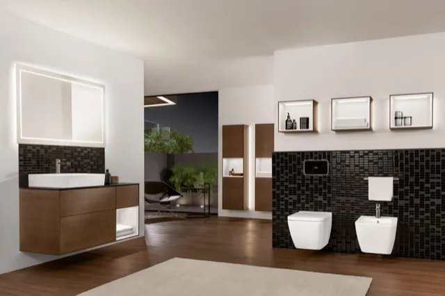 Villeroy & Boch Hochschrank „Finion“ 41,8 × 151,6 cm 2 Türen, Anschlag: links, inkl. Beleuchtung Anschlag links Villeroy & Boch Hochschrank „Finion“ 41,8 × 151,6 cm 2 Türen, Anschlag: links, inkl. Beleuchtung Anschlag links